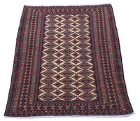 Afghaans tapijt - 164 x 121 cm - bordeauxrood