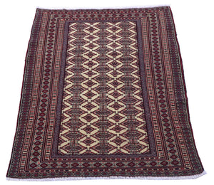 Afghaans tapijt - 164 x 121 cm - bordeauxrood