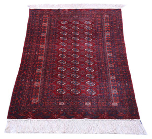 Afghaans tapijt - 169 x 113 cm - donkerrood