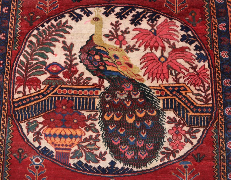 Afghaans tapijt - 145 x 117 cm - donkerrood
