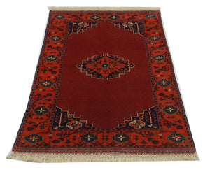 Afghaans tapijt - 180 x 126 cm - rood