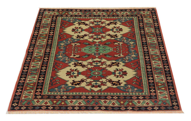 Afghaans tapijt vierkant  - 145 x 135 cm - rood