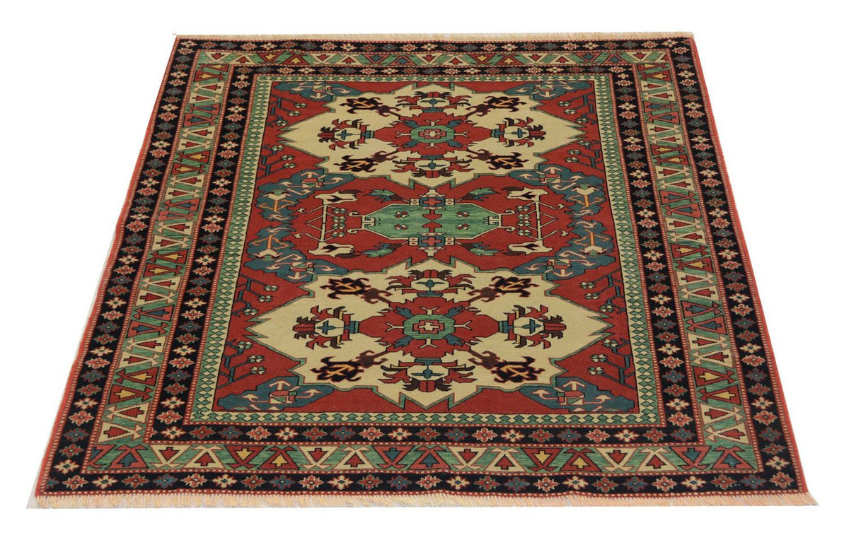 Afghaans tapijt vierkant  - 145 x 135 cm - rood