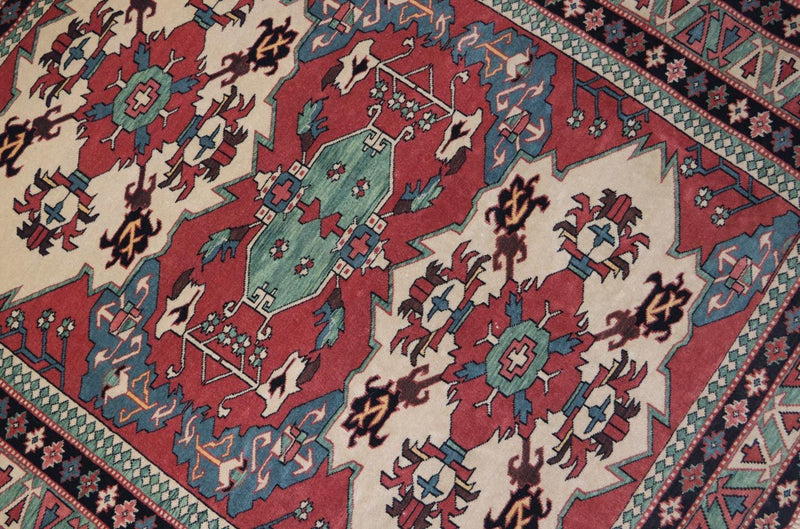 Afghaans tapijt vierkant  - 145 x 135 cm - rood