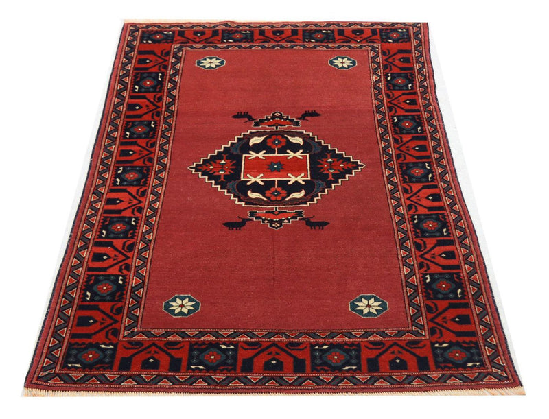 Afghaans tapijt - 190 x 129 cm - rood
