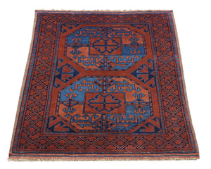 Afghaans tapijt - 124 x 90 cm - rood