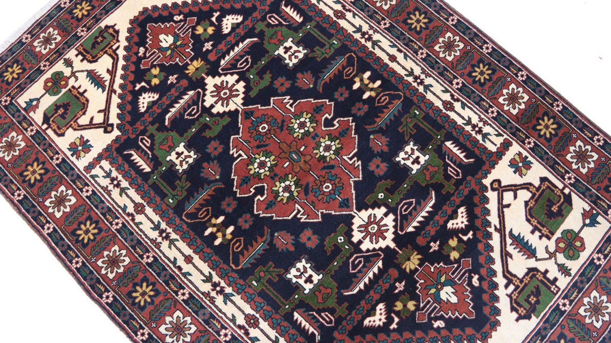 Afghaans tapijt - 182 x 129 cm - donkerblauw