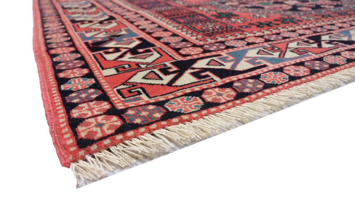 Afghaans tapijt vierkant  - 153 x 134 cm - rood