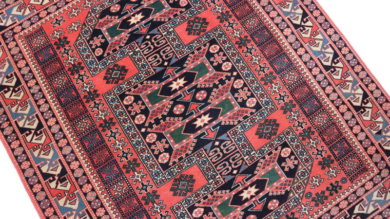Afghaans tapijt vierkant  - 153 x 134 cm - rood