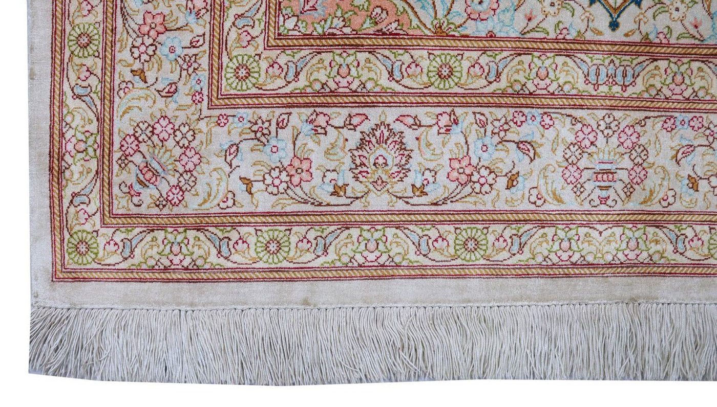 Qom zijde Tapijt 150x100cm - Perzisch tapijt