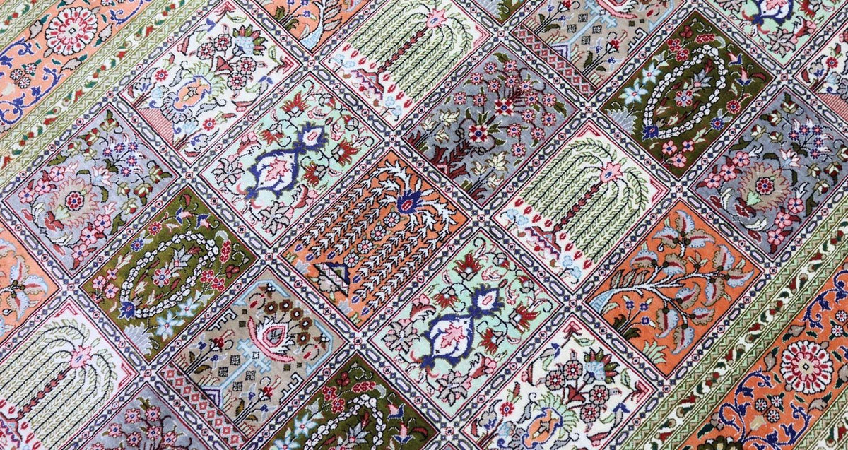 Zijden tapijt - Ghom Silk - Premium - 157 x 100 cm - roest