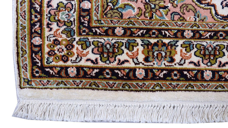 Zijden tapijt - Kashmir Silk - 154 x 93 cm - beige