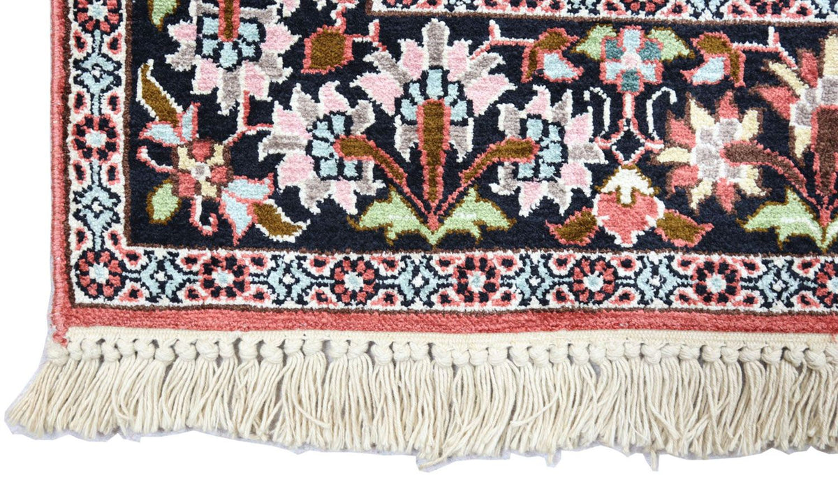 Zijden tapijt - Kashmir Silk - 152 x 91 cm - donkerrood