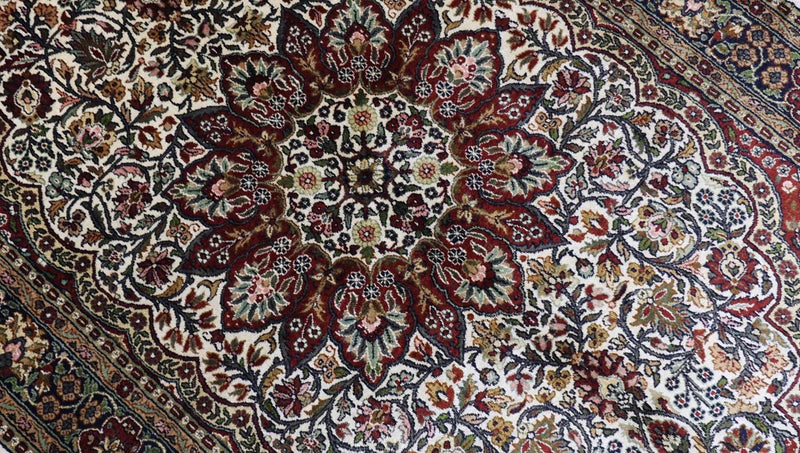 Zijden tapijt - Kashmir Silk - 170 x 109 cm - rood