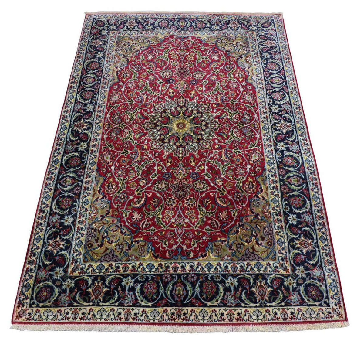 Perzisch tapijt - Isfahan - Premium - 170 x 110 cm - donkerrood
