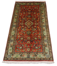 Zijden tapijt - Kashmir Silk - 153 x 80 cm - rood