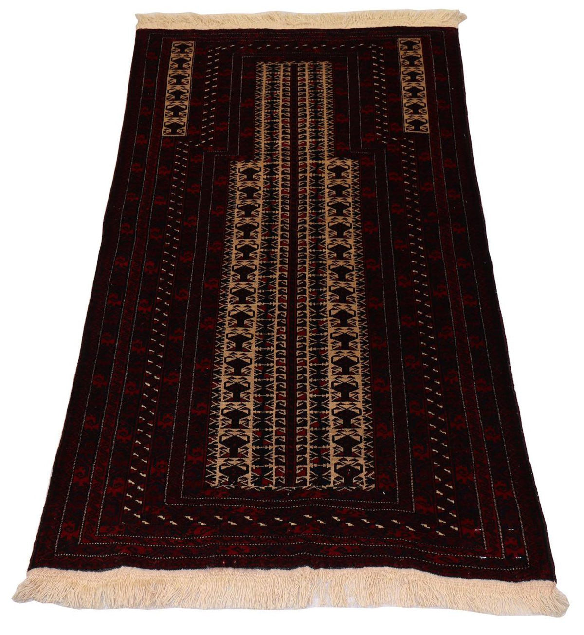 Afghaans tapijt - 150 x 95 cm - donkerrood