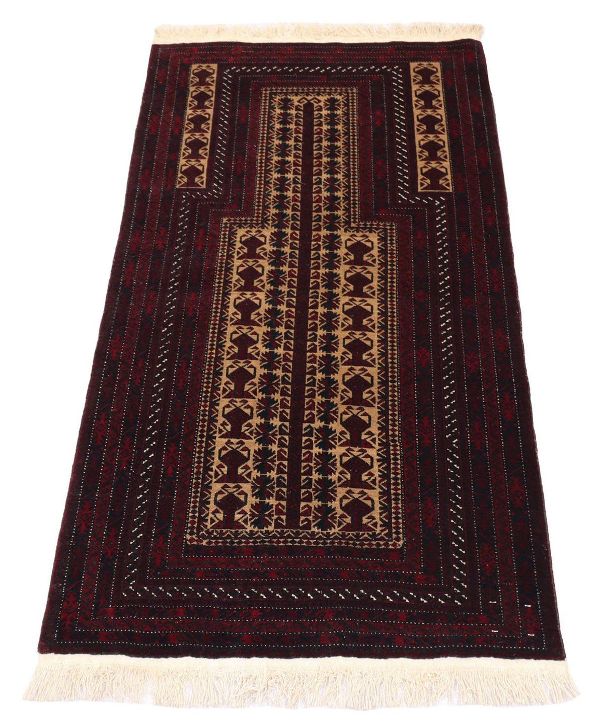 Afghaans tapijt - 150 x 95 cm - donkerrood