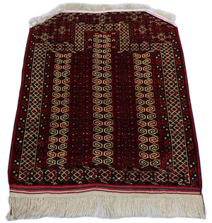 Baluch tapijt - 116 x 95 cm - donkerrood