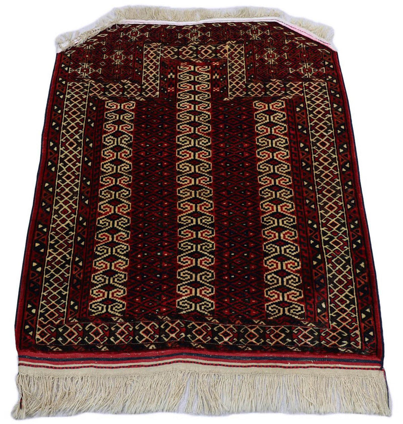 Baluch tapijt - 116 x 95 cm - donkerrood