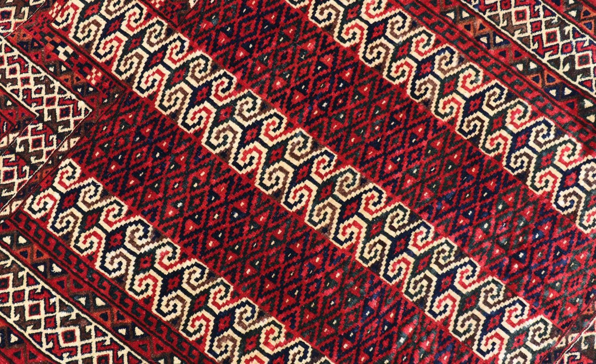 Baluch tapijt - 116 x 95 cm - donkerrood