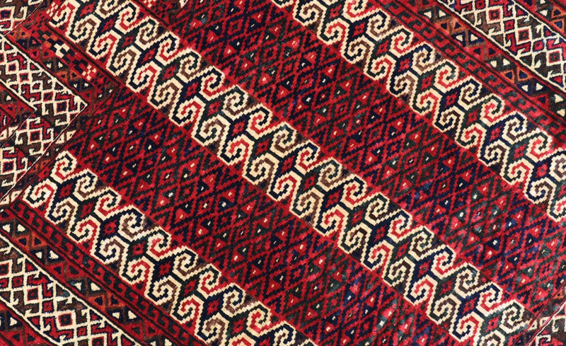 Baluch tapijt - 116 x 95 cm - donkerrood