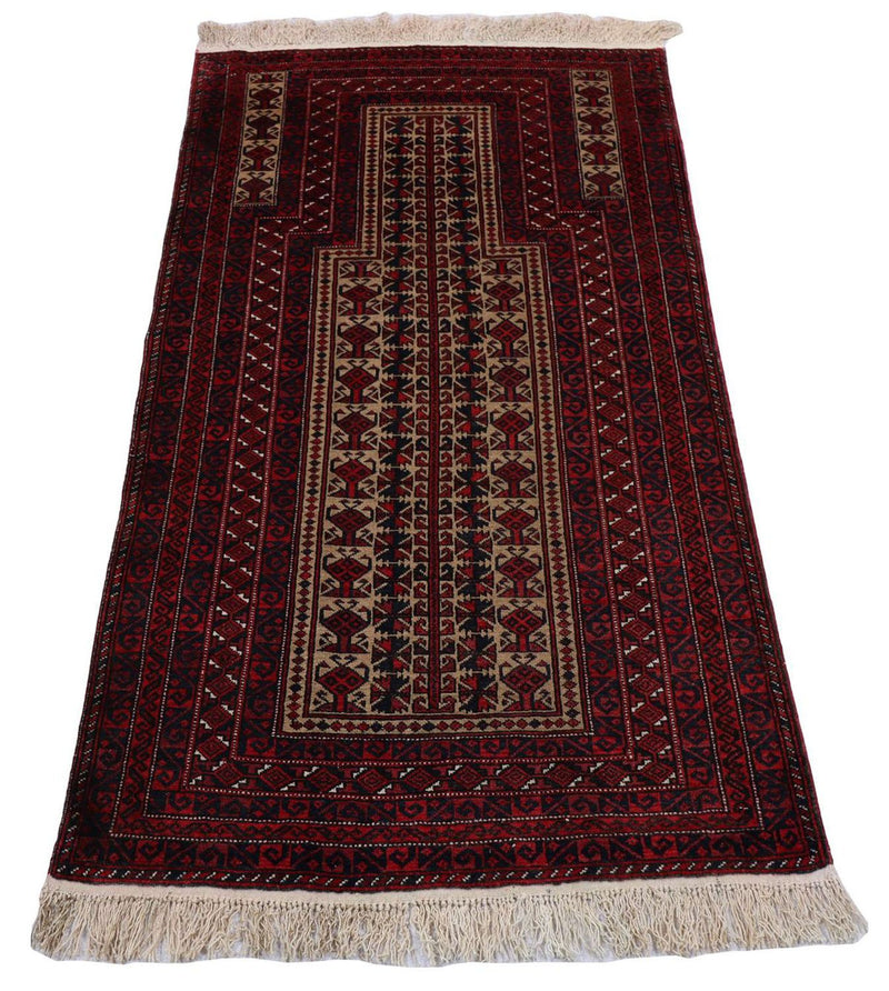 Baluch tapijt - 156 x 88 cm - donkerrood
