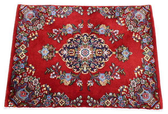 Perzisch tapijt - Ghom - 98 x 70 cm - rood