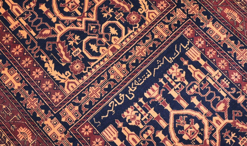 Afghaans tapijt - 150 x 100 cm - zwart