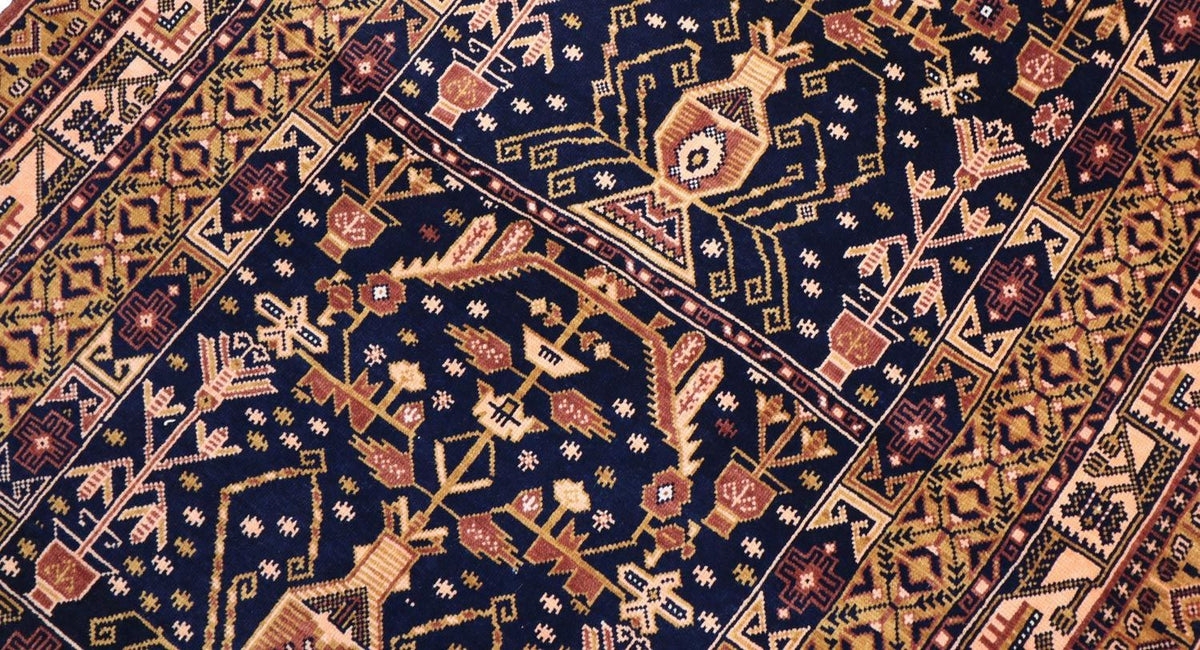 Afghaans tapijt - 140 x 102 cm - zwart