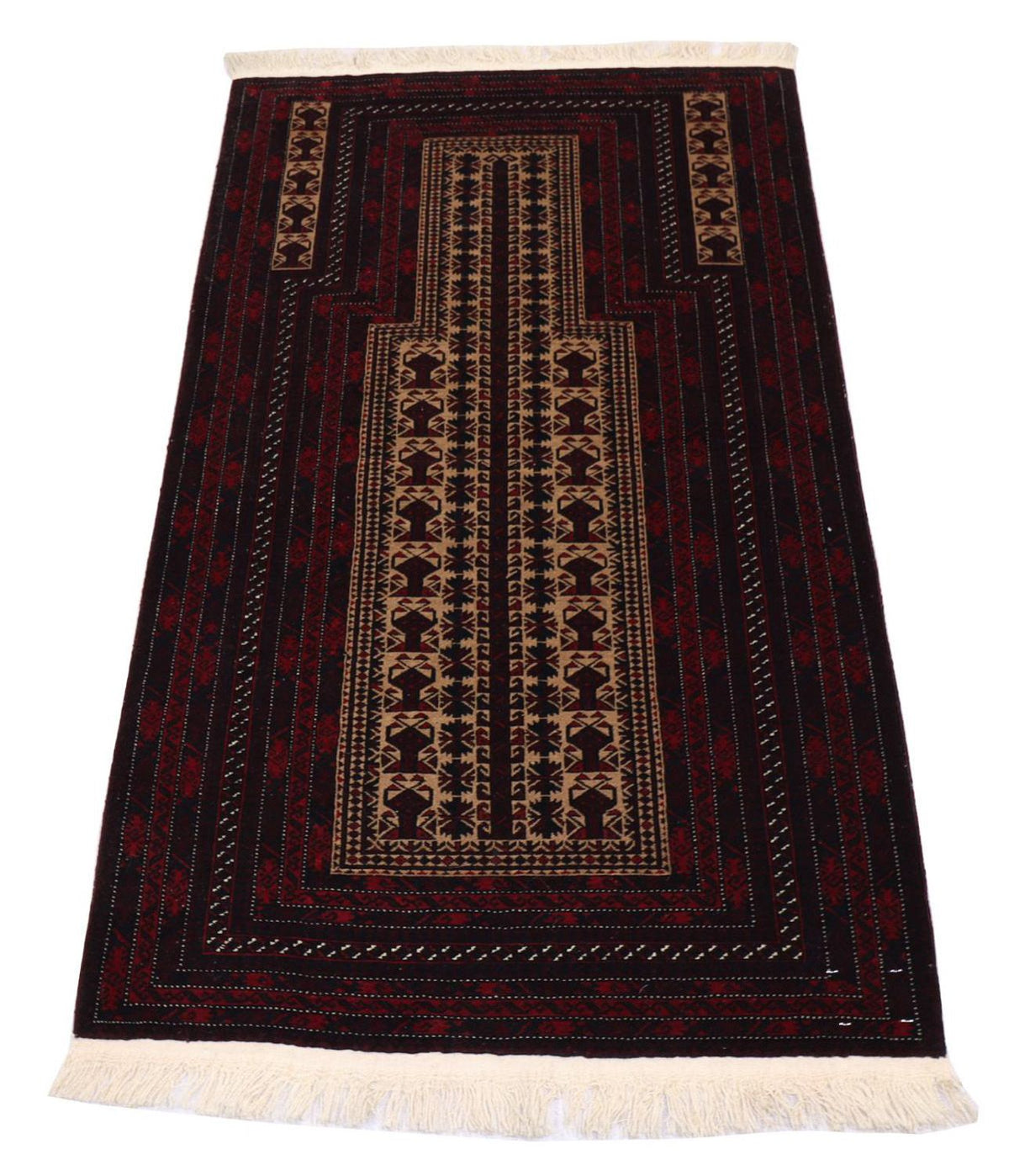 Afghaans tapijt - 150 x 95 cm - donkerrood