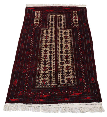 Afghaans tapijt - 150 x 95 cm - donkerrood