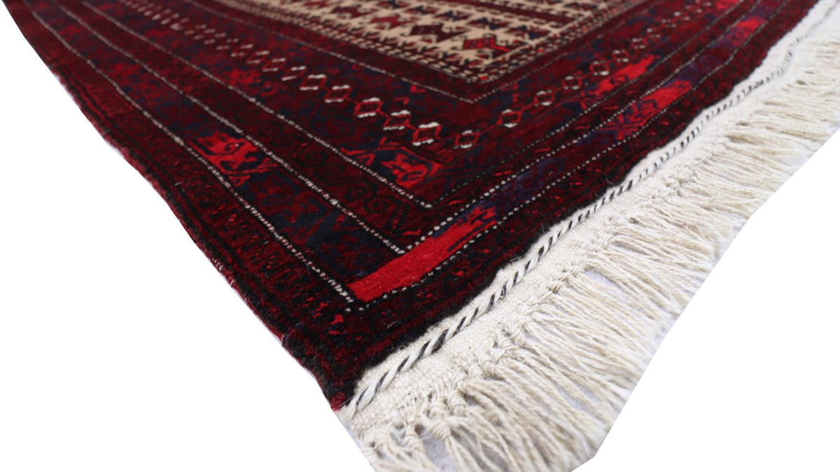 Afghaans tapijt - 150 x 95 cm - donkerrood