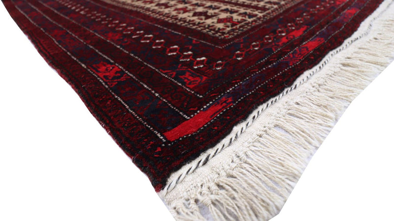 Afghaans tapijt - 150 x 95 cm - donkerrood