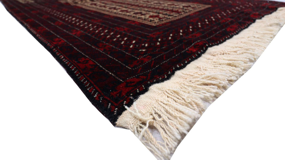 Afghaans tapijt - 150 x 95 cm - donkerrood