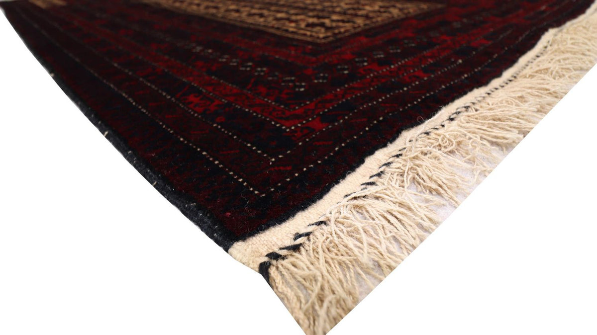 Afghaans tapijt - 150 x 95 cm - donkerrood
