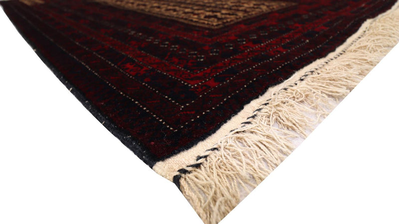 Afghaans tapijt - 150 x 95 cm - donkerrood