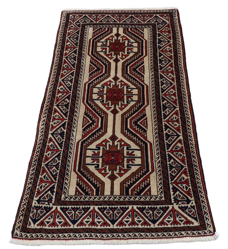 Baluch tapijt - 151 x 80 cm - beige