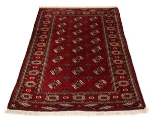 Turkaman tapijt - 182 x 137 cm - donkerrood