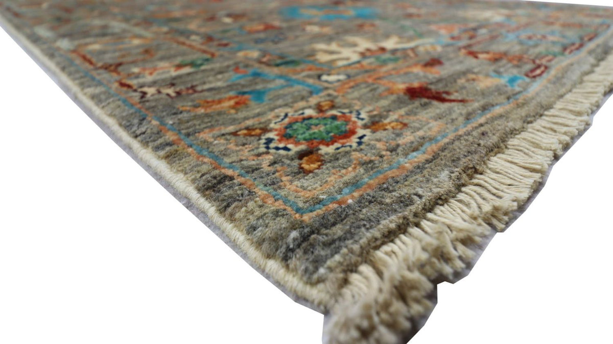 Loper Ziegler tapijt - 201 x 77 cm - olijfgroen