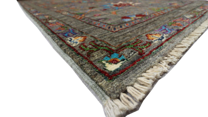 Loper Ziegler tapijt - 315 x 82 cm - olijfgroen