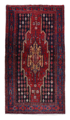 Gabbeh Tapijt - Loribaft Perzisch - 243 x 133 cm - rood