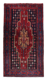 Gabbeh Tapijt - Loribaft Perzisch - 243 x 133 cm - rood