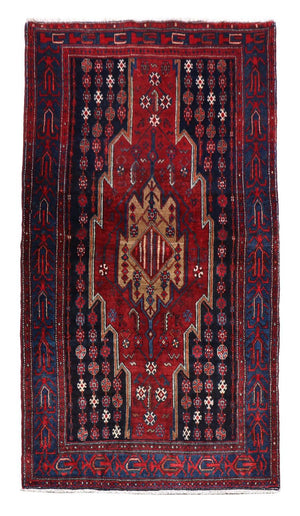 Gabbeh Tapijt - Loribaft Perzisch - 243 x 133 cm - rood