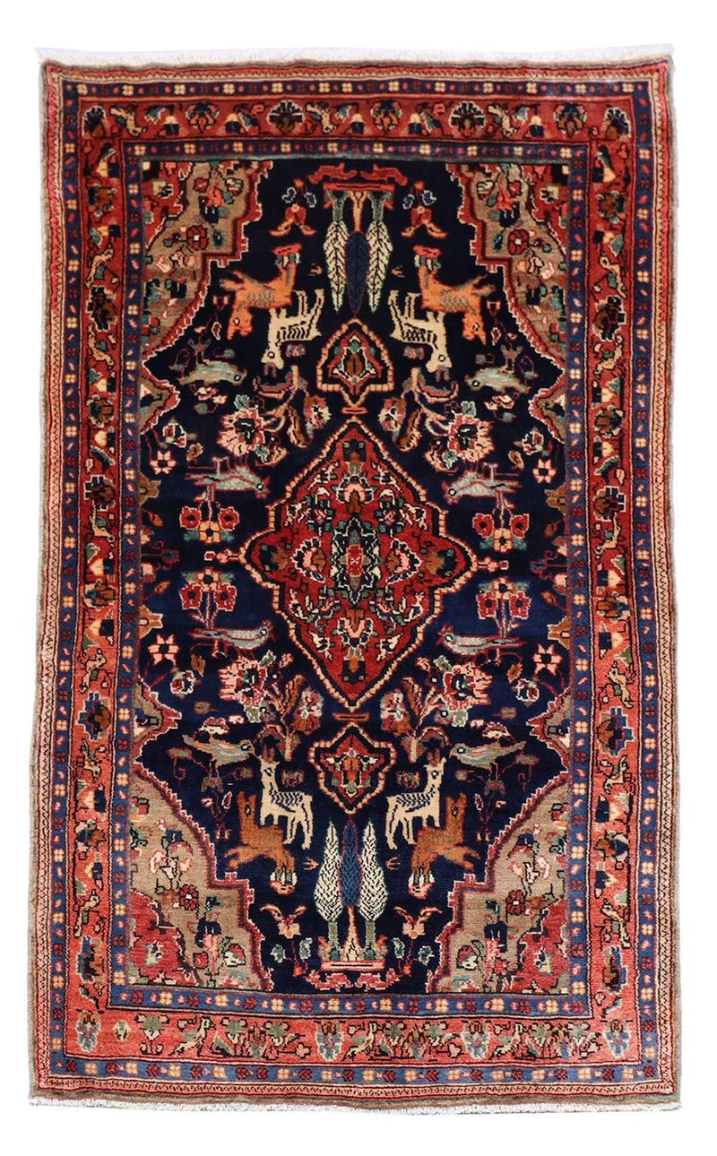Loper Perzisch Tapijt - Nomadisch - 237 x 127 cm - donkerblauw
