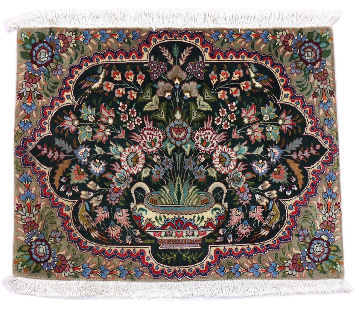 Perzisch tapijt - Tabriz - 92 x 68 cm - donkerblauw