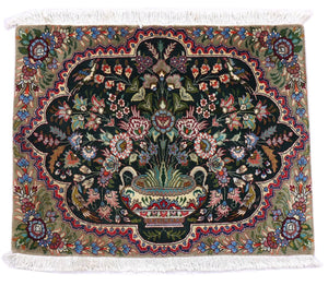 Perzisch tapijt - Tabriz - 92 x 68 cm - donkerblauw