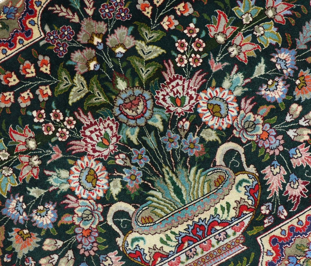 Perzisch tapijt - Tabriz - 92 x 68 cm - donkerblauw