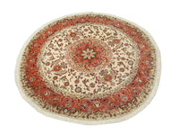 Perzisch tapijt - Tabriz - Royal rond  - 230 x 230 cm - beige