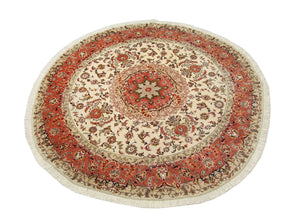 Perzisch tapijt - Tabriz - Royal rond  - 230 x 230 cm - beige